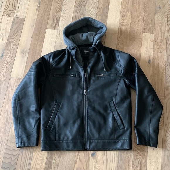 Sherpa Black Leather Jacket Levis Jacket Mens Black Murano Jackets